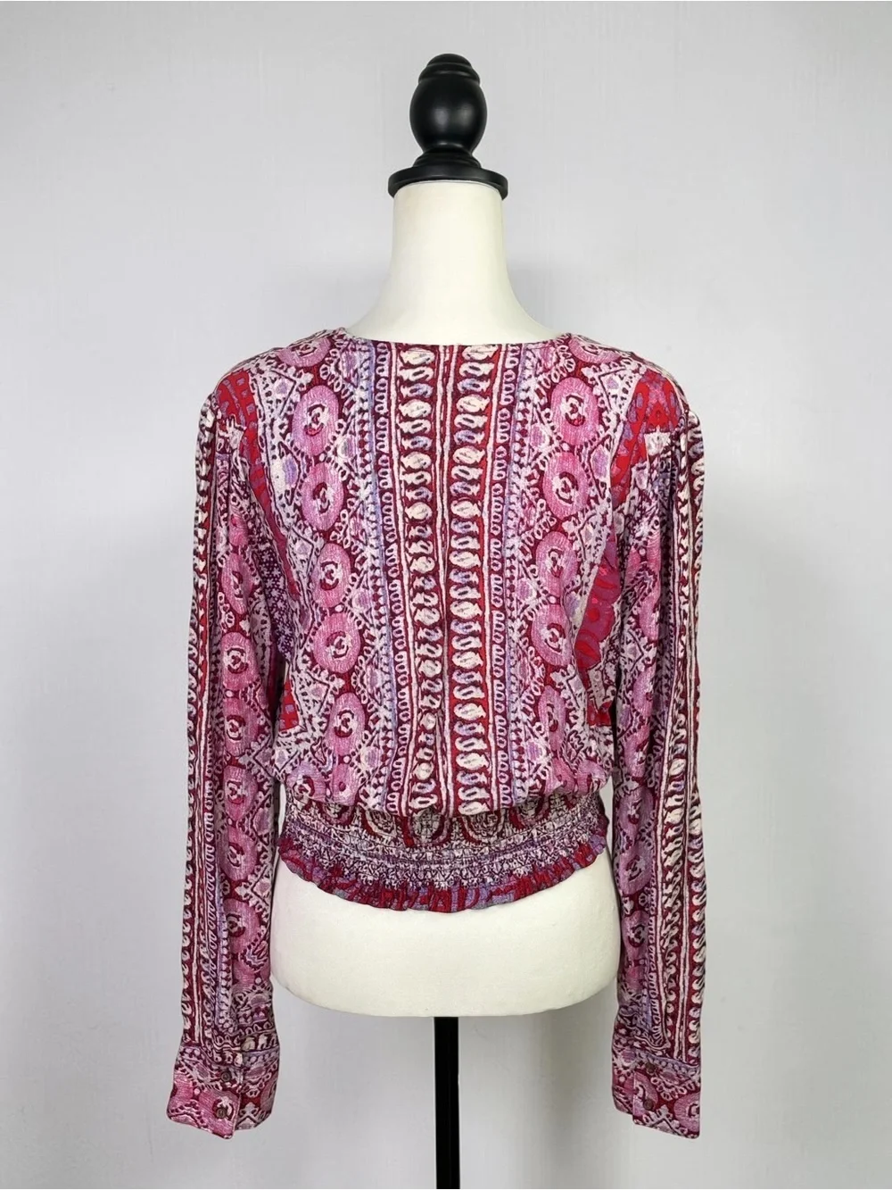 Free People Wild & Free Paisley V-Neck Crop Top M